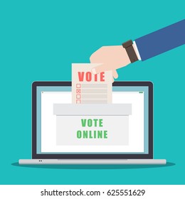 Voting concept in flat style -Vote paper, democracy concept