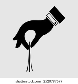 Voting concept. Hand holding vote ballot. Election, democracy. Vector illustration