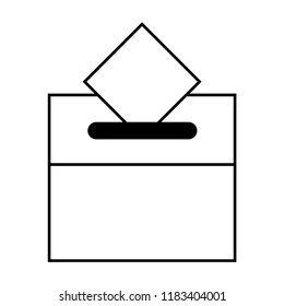Voting concept icon. Vote box icon. Vector.