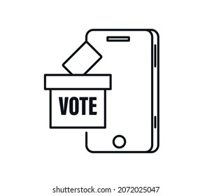 Abstimmungskonzept. Online-Abstimmung, Wahl. Flaches Design. Vektorgrafik.
