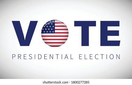 Voting concept. Presidential election. Vector illustration in flat style.