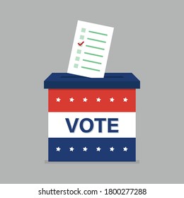 Voting concept. Presidential election. Vector illustration in flat style.