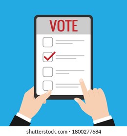 Voting concept. Presidential election. Vector illustration in flat style.
