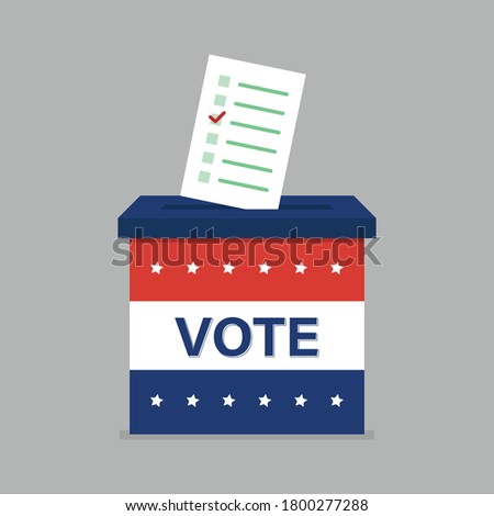 Voting concept. Presidential election. Vector illustration in flat style.