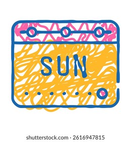 voting date calendar doodle icon sketch vector. voting date calendar sign. isolated symbol illustration