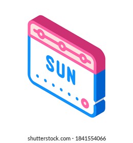 vector de icono isométrico del calendario de fecha de votación. signo de calendario de fecha de votación. ilustración de símbolo aislado