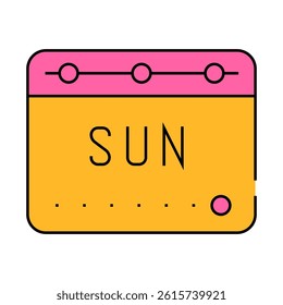 voting date calendar line icon vector. voting date calendar sign. isolated symbol illustration