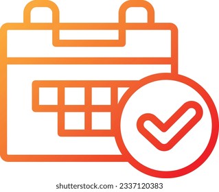 Voting Date Gradient Icon - Single Icon, Vector