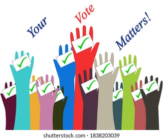 Voting Diversity Abstract Background Stock Vector (Royalty Free ...