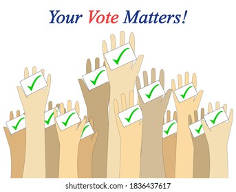 Voting with diversity concepts vector illustration