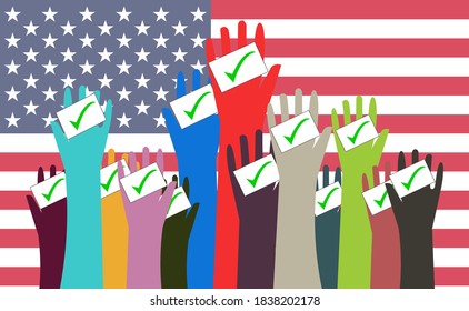 Voting and diversity vector illustration