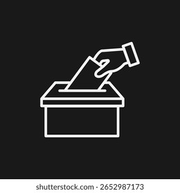 Voting in an Election by Casting a Ballot into a Box for a Democratic and Political Choice