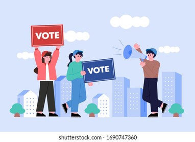 Voting and Election concept Vector illustration.