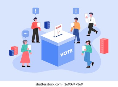 Voting and Election concept Vector illustration.