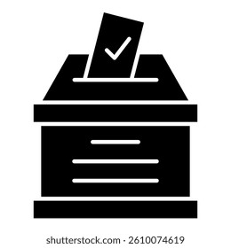 Voting And Election glyph solid icon