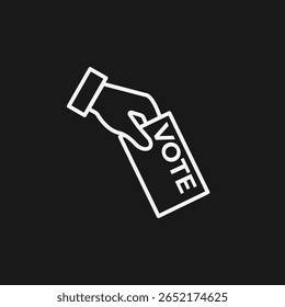 Voting and Election Icon with Hand Casting a Ballot for a Democratic Political Choice