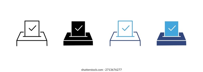 Conjunto de iconos de elección de votación. símbolo de urna. Ilustración vectorial 