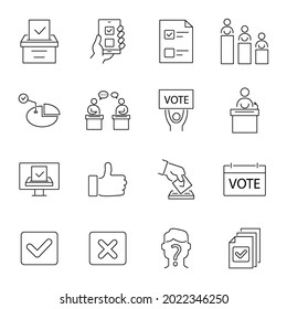 Voting and Election icon set. Voting and Election pack symbol vector elements for infographic web