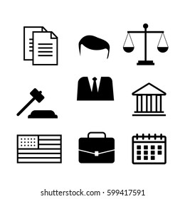 Voting and elections black vector icons eps10