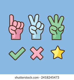 Voting Elections icon art for politics theme vector icon design art. Vote poll and promotion campaign