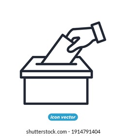 Voting and Elections Icon. Electronic voting symbol template for graphic and web design collection logo vector illustration