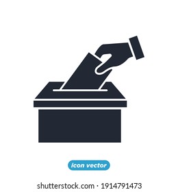 Voting and Elections Icon. Electronic voting symbol template for graphic and web design collection logo vector illustration