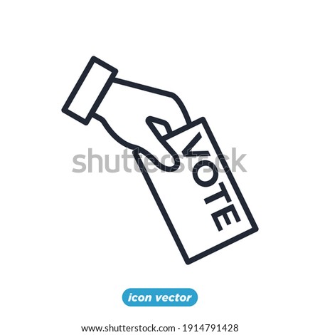 Voting and Elections Icon. Electronic voting symbol template for graphic and web design collection logo vector illustration