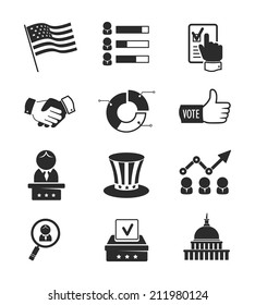 Voting and elections icon set