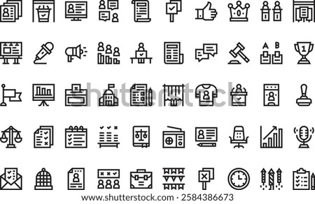 Voting elections icons High-Quality Vector Icons Collection with Editable Stroke. Ideal for Professional and Creative Projects.