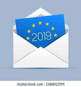 Voting envelope icon for European elections 2019