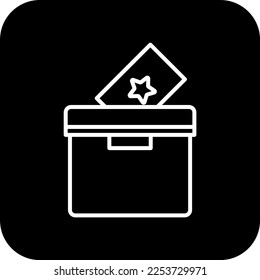 VOTING Feedback icons with black filled line style