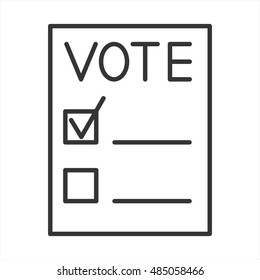 Voting forms. Page for vote icon