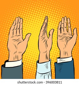 Voting hand picks up a voice of support