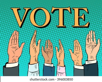 Voting hand picks up a voice of support