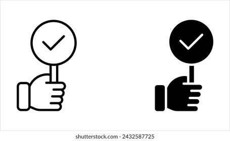 Voting hands line icon set, human hands raising up vector icon in meaning Voting or Volunteering