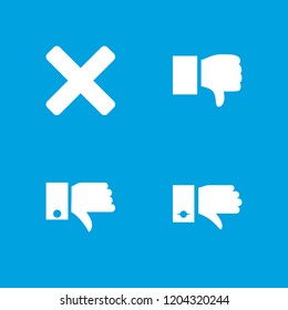 Voting icon. collection of 4 voting filled icons such as dislike. editable voting icons for web and mobile.