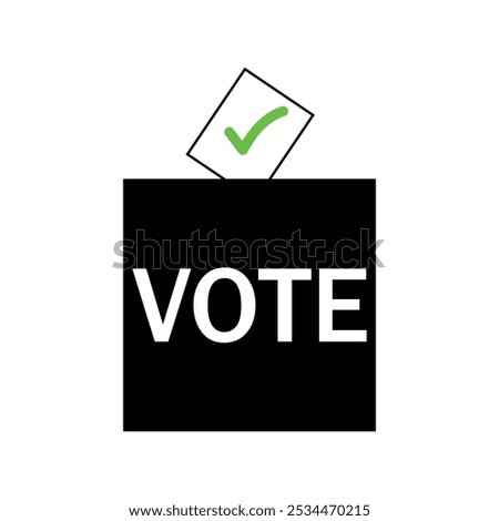 Voting icon concept. Stock vector. Round check mark symbol.