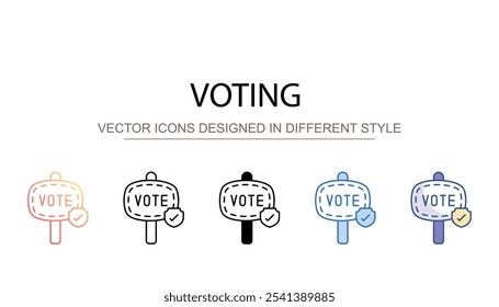 Voting icon design with white background stock illustration