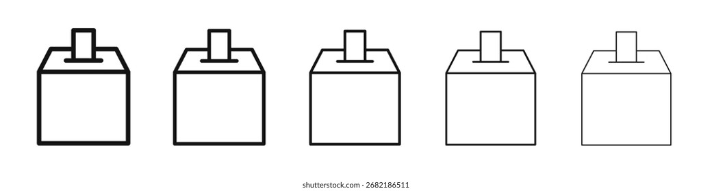 Icono de votación conjunto de ilustración plana logo