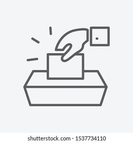 Voting icon line symbol. Isolated vector illustration of  icon sign concept for your web site mobile app logo UI design.