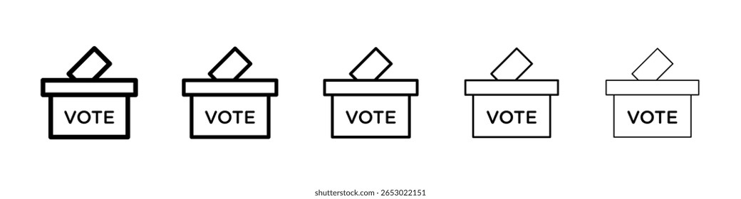 Voting icon or logo illustration outline black style