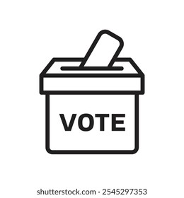 Voting icon outline set sign