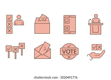 voting icon set. voting pack symbol vector elements for infographic web