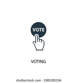 Voting icon. Simple element illustration. Voting concept symbol design from Elections collection. Can be used for web and mobile.