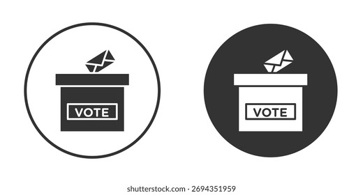 Abstimmungssymbol. Einfache Vektorgrafik. Silhouette Icon Set.