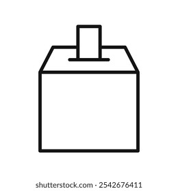 Icono de votación Arte de línea delgada aislado