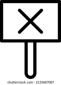 voting icon with white background.democracy board used in election campaign.thin line icon
