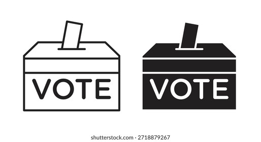 Conjunto de iconos de votación aislados sobre fondo blanco Ilustración vectorial plana.