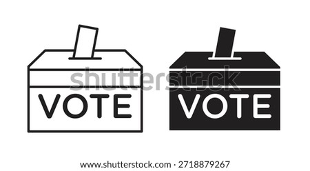 Voting icons set isolated on white background flat vector illustration.