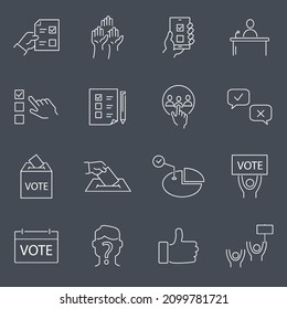 voting icons set . voting pack symbol vector elements for infographic web